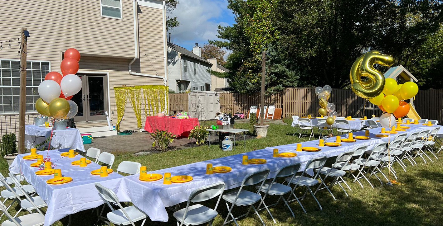 Backyard Hibachi Party Setup